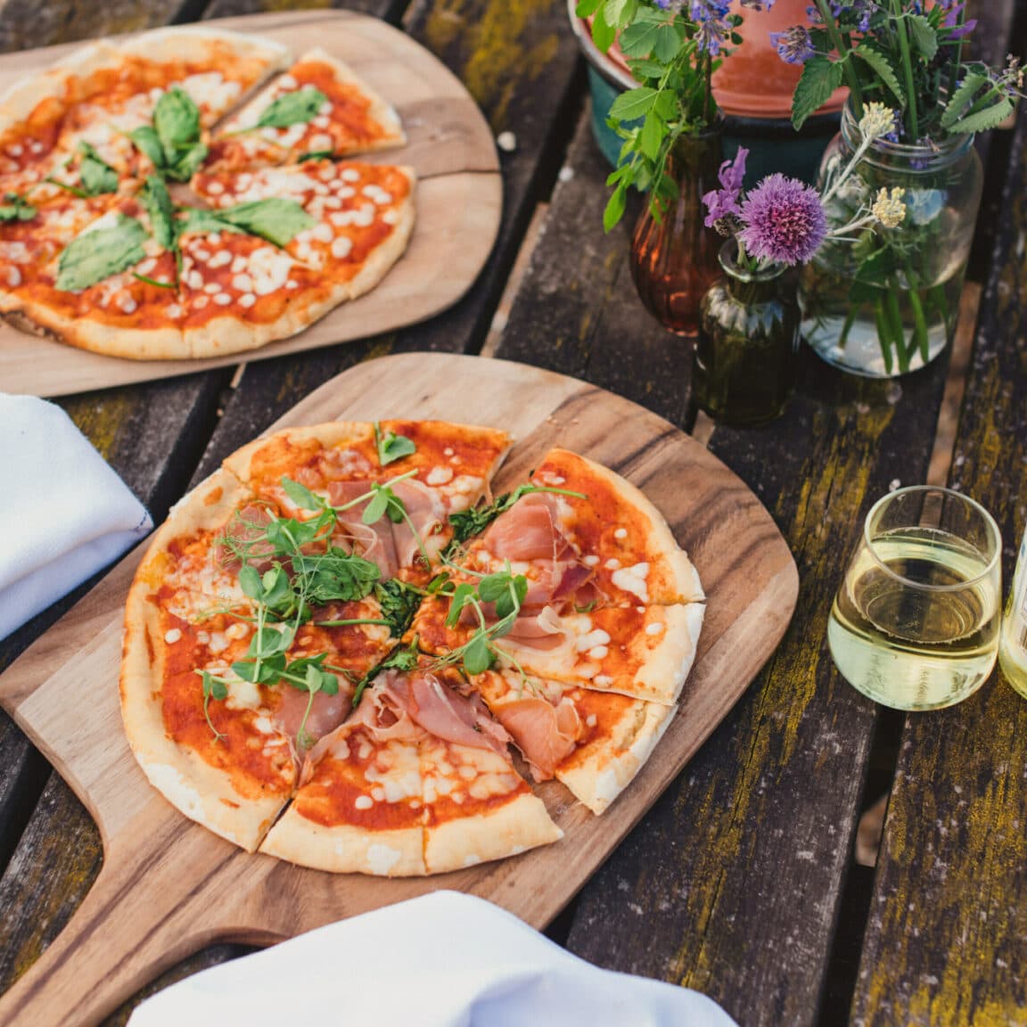 Elmley woodfired pizzas